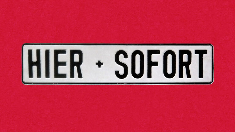 „Hier . Sofort“